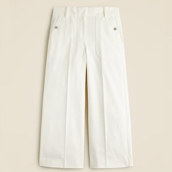 NWT J. Crew 4 Sydney wide-leg pant ivory - Picture 1 of 3